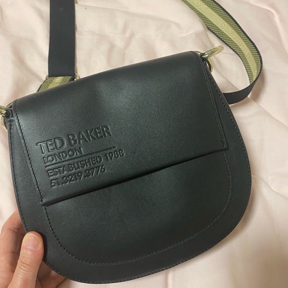 Ted Baker Branded Darcell Webbing Satchel Cross Body Bag (black) - Picture 3 of 10